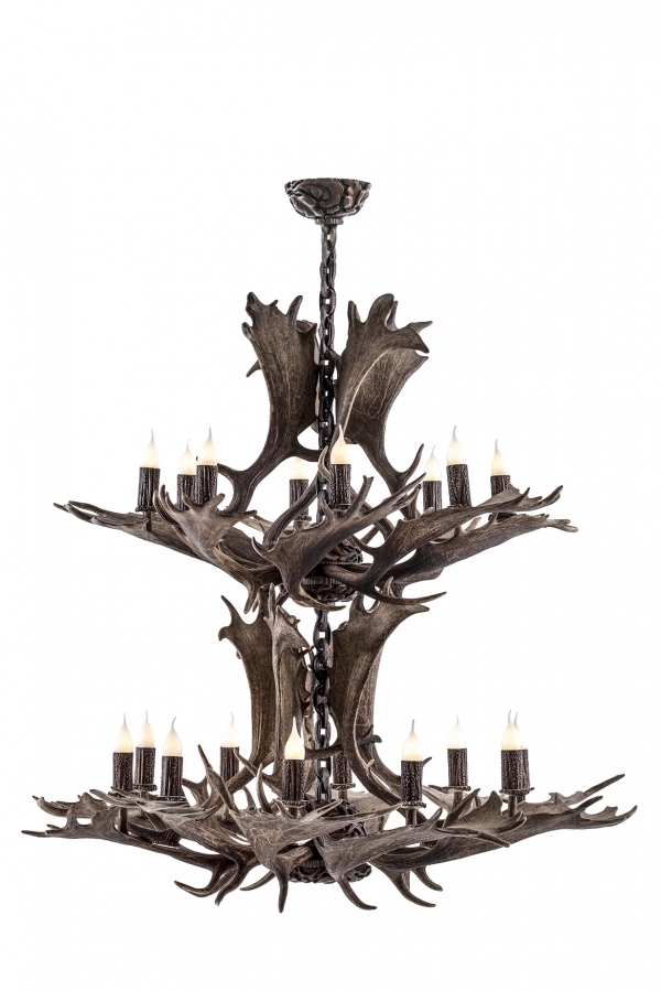 2-Tier Fallow Deer Chandelier Vejár