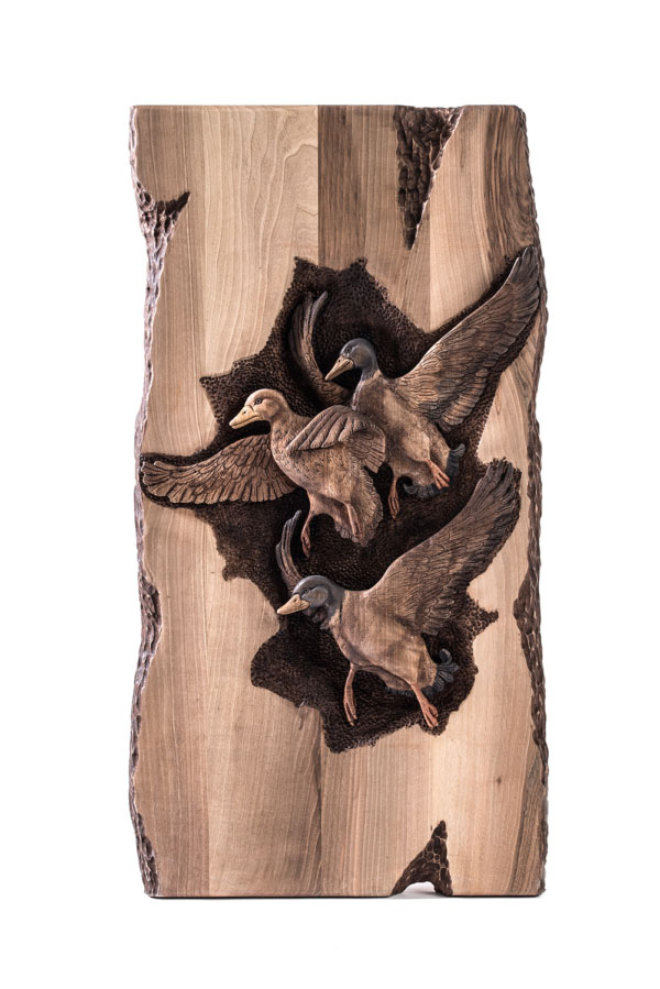 Wood carving Ducks (medium)