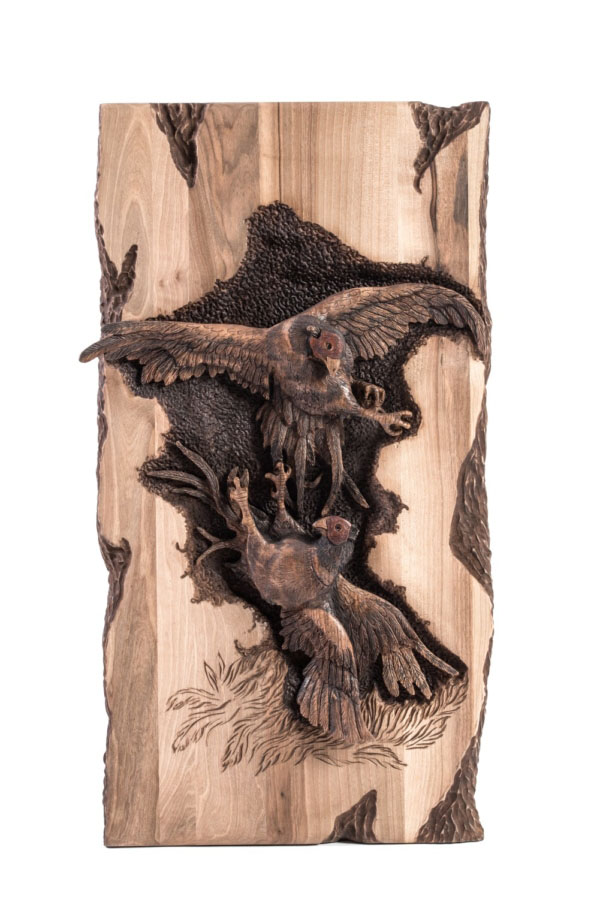 Wood carving Pheasants (medium)