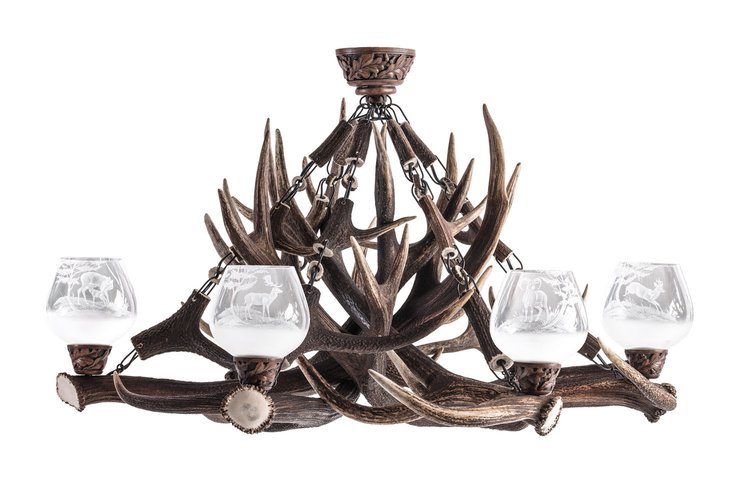 Red Deer Chandelier Star