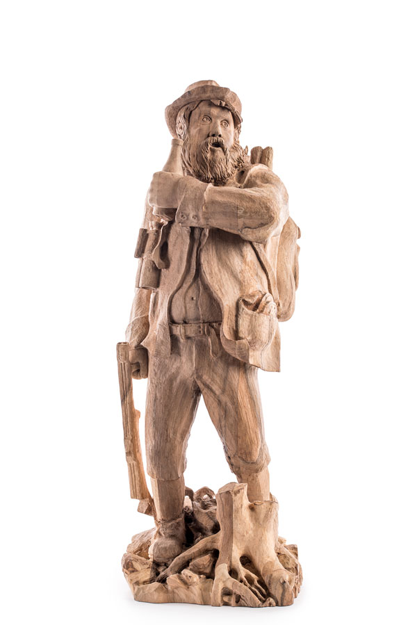 Sculpture of Hunter with Bottle